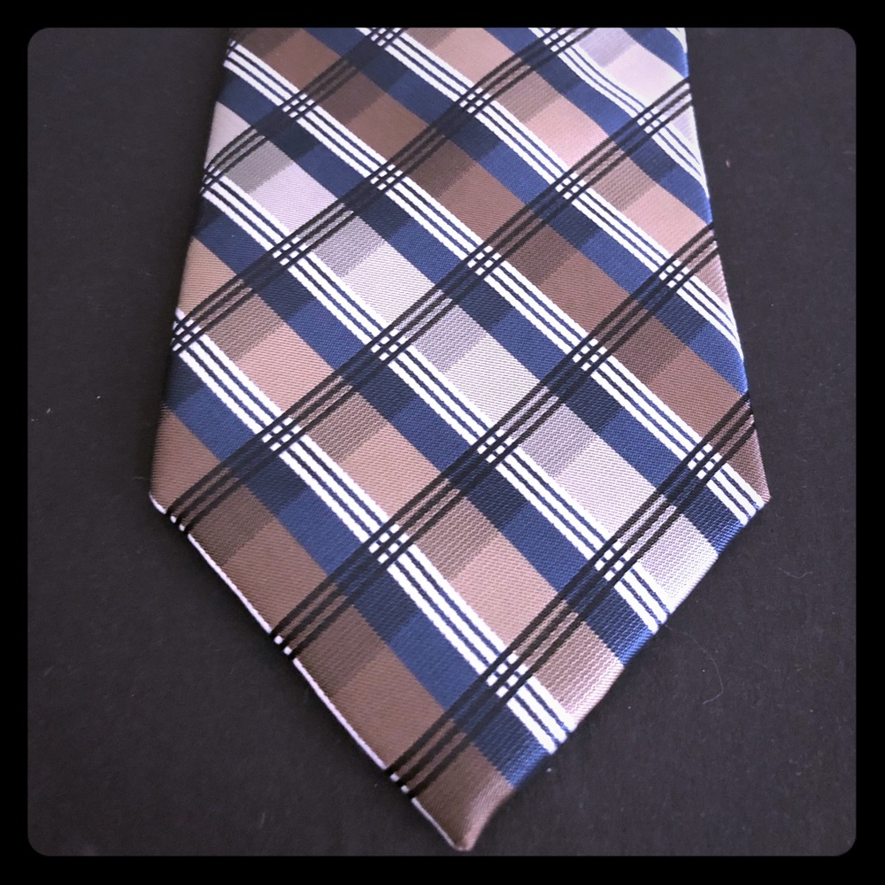 Platinum Designs brown, blue and black tie